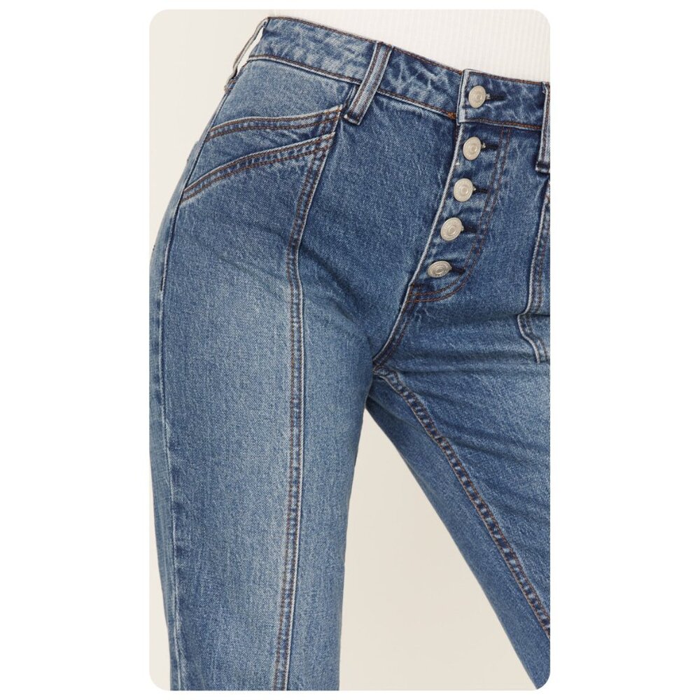 !! Cleo + Wolf High Rise Straight Jeans sz W26 L27 - Picture 3 of 8